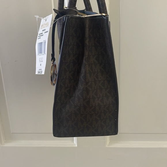 Light blue & brown Michael kids purse with detachable shoulder strap. - Picture 3 of 7